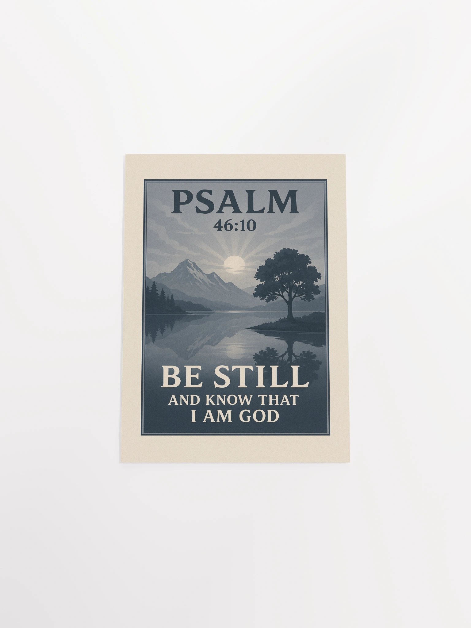 Psalm 46:10 Christian Poster – Be Still and Know That I Am God Scripture product image (16)