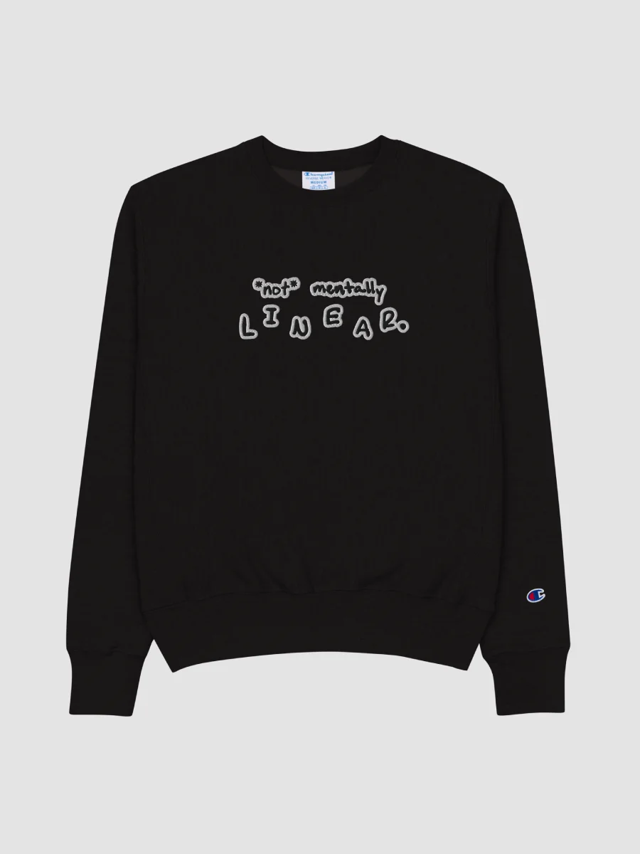 *not* mentally linear (bubble design) embroidered champion crewneck sweatshirt product image (1)