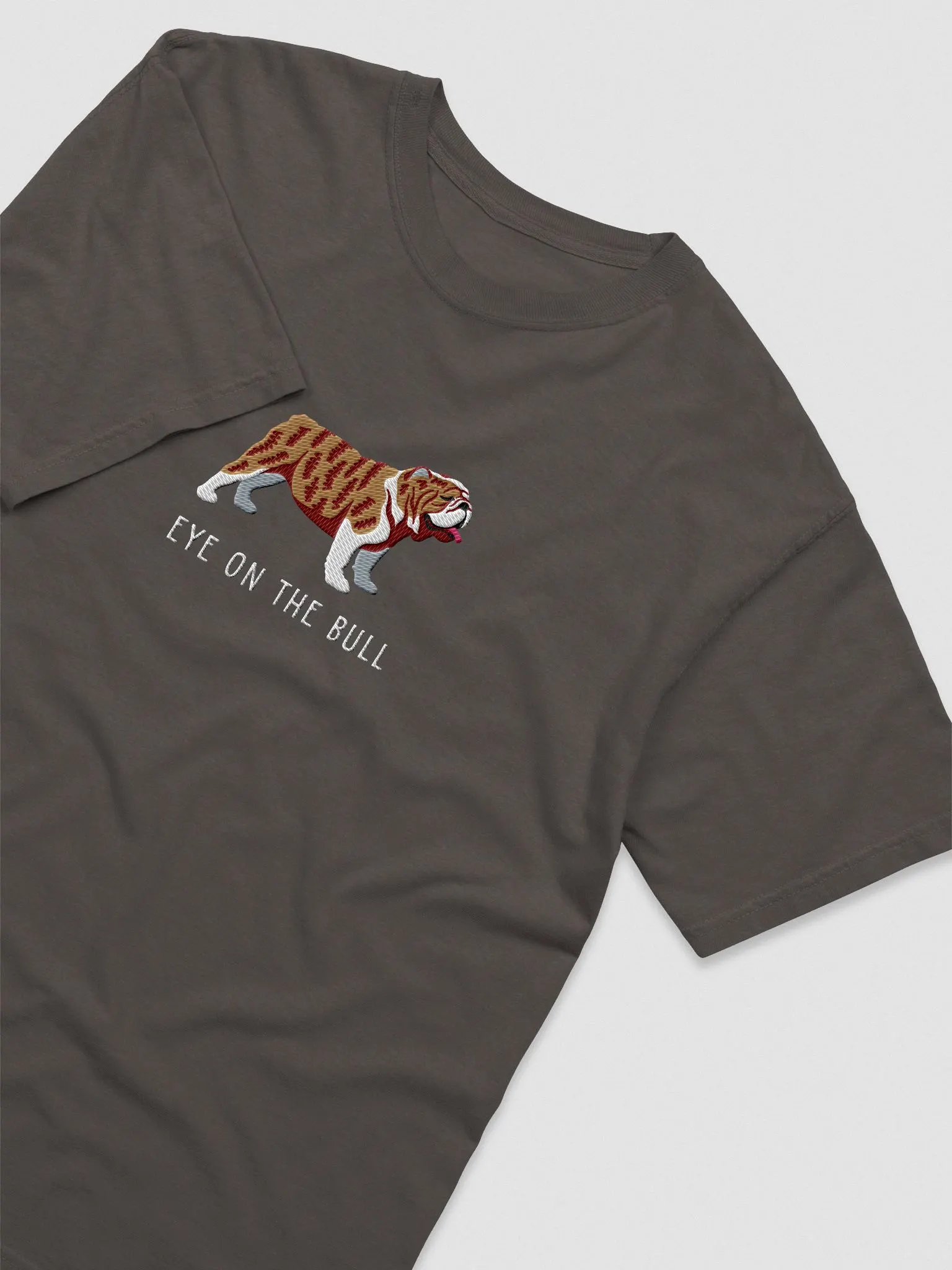Eye on the Bull T-Shirt(Embroidered) of an English Bulldog(Brindle) product image (6)