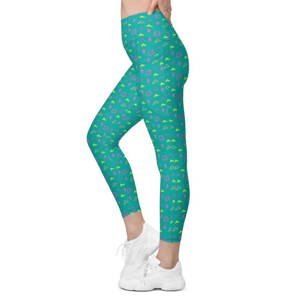 Oh Worm? teal pattern pocket leggings product image (7)