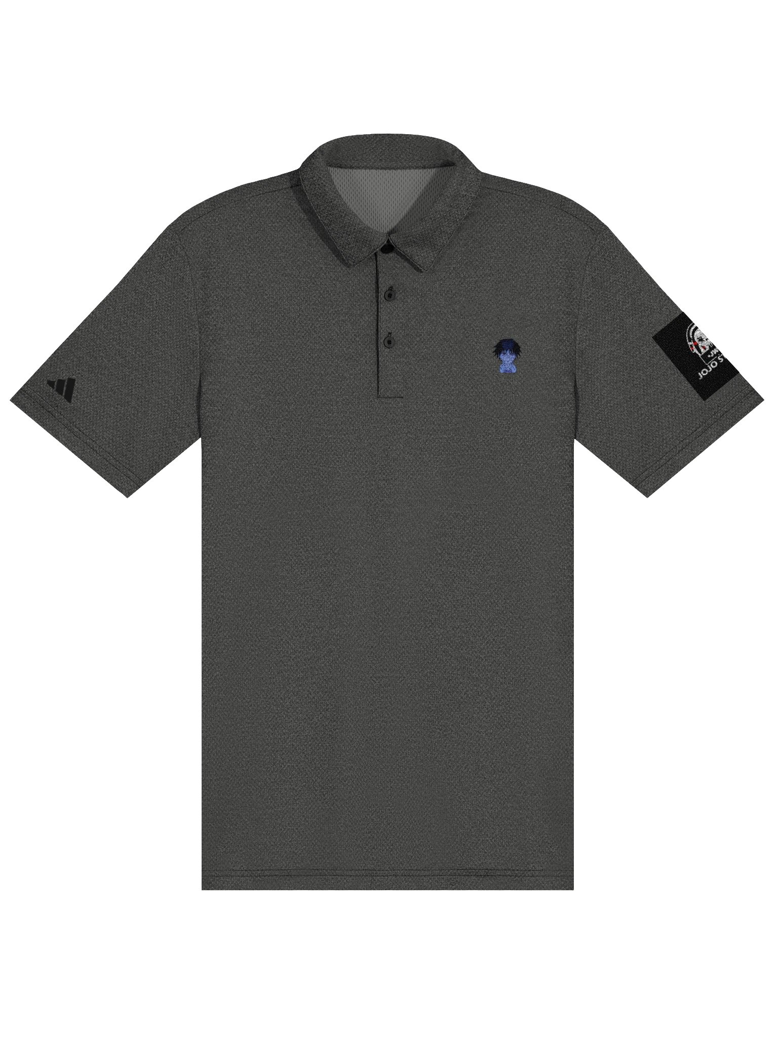 JWK Jojo Studio Luminous Brain Logo Polo — Adidas Space-Dyed product image (7)