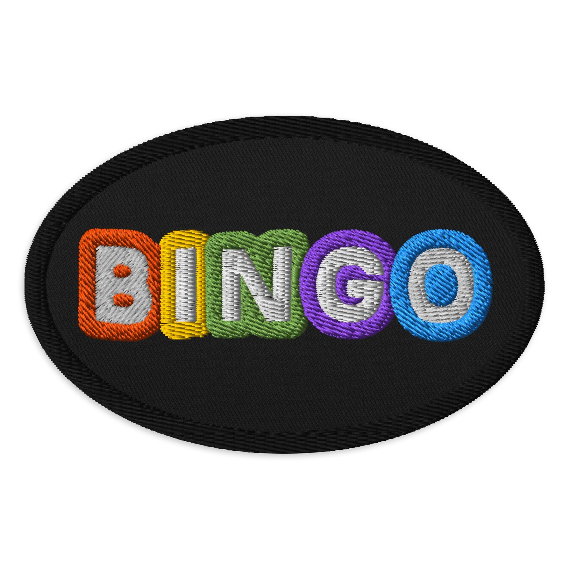 Embroidered Bingo Letters Oval Patch product image (1)