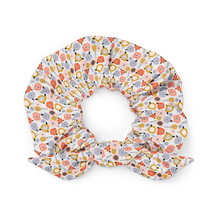 Retro Daisy Scrunchie with Bow | Sustainable Hair Accessory product image (1)