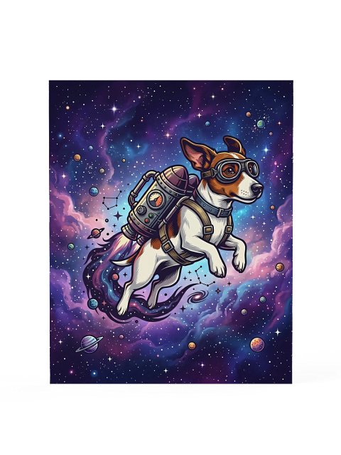 Jetpack Jack Russell Poster