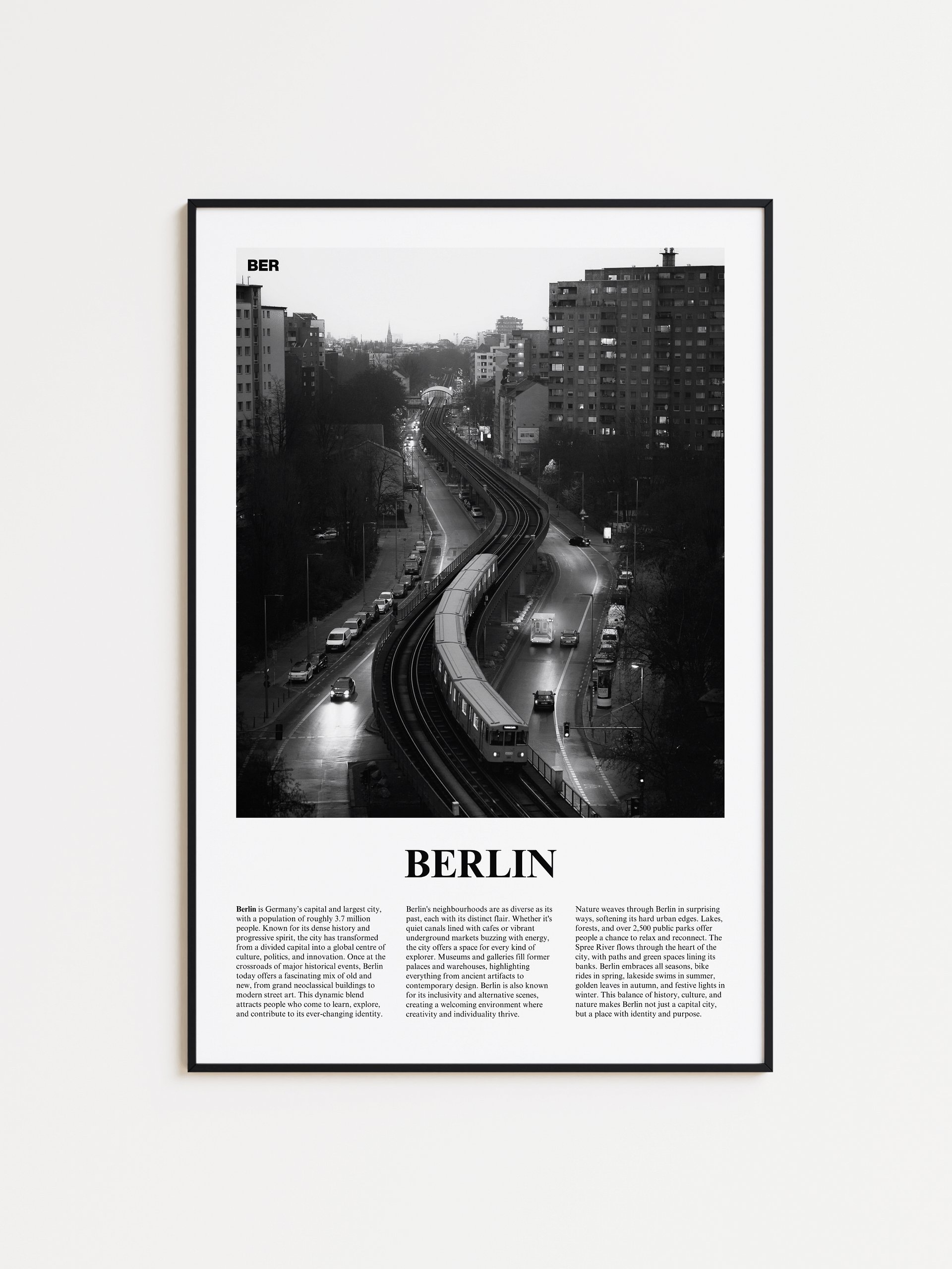 Berlin 05 Newspaper Poster | Framed product image (1)