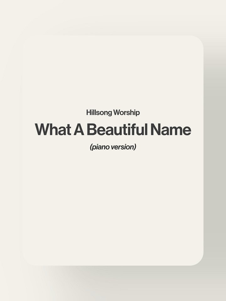 What A Beautiful Name - Hillsong Worship product image (1)