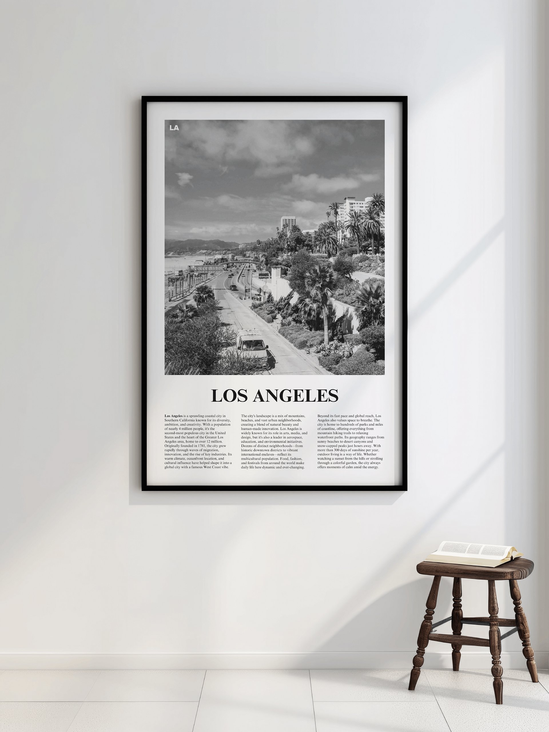 Los Angeles 03 Newspaper Poster | Framed product image (2)