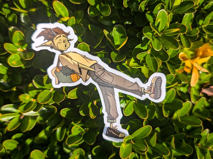 “Whistling in the Wind” | Nilbog Waterproof Vinyl Sticker product image (1)