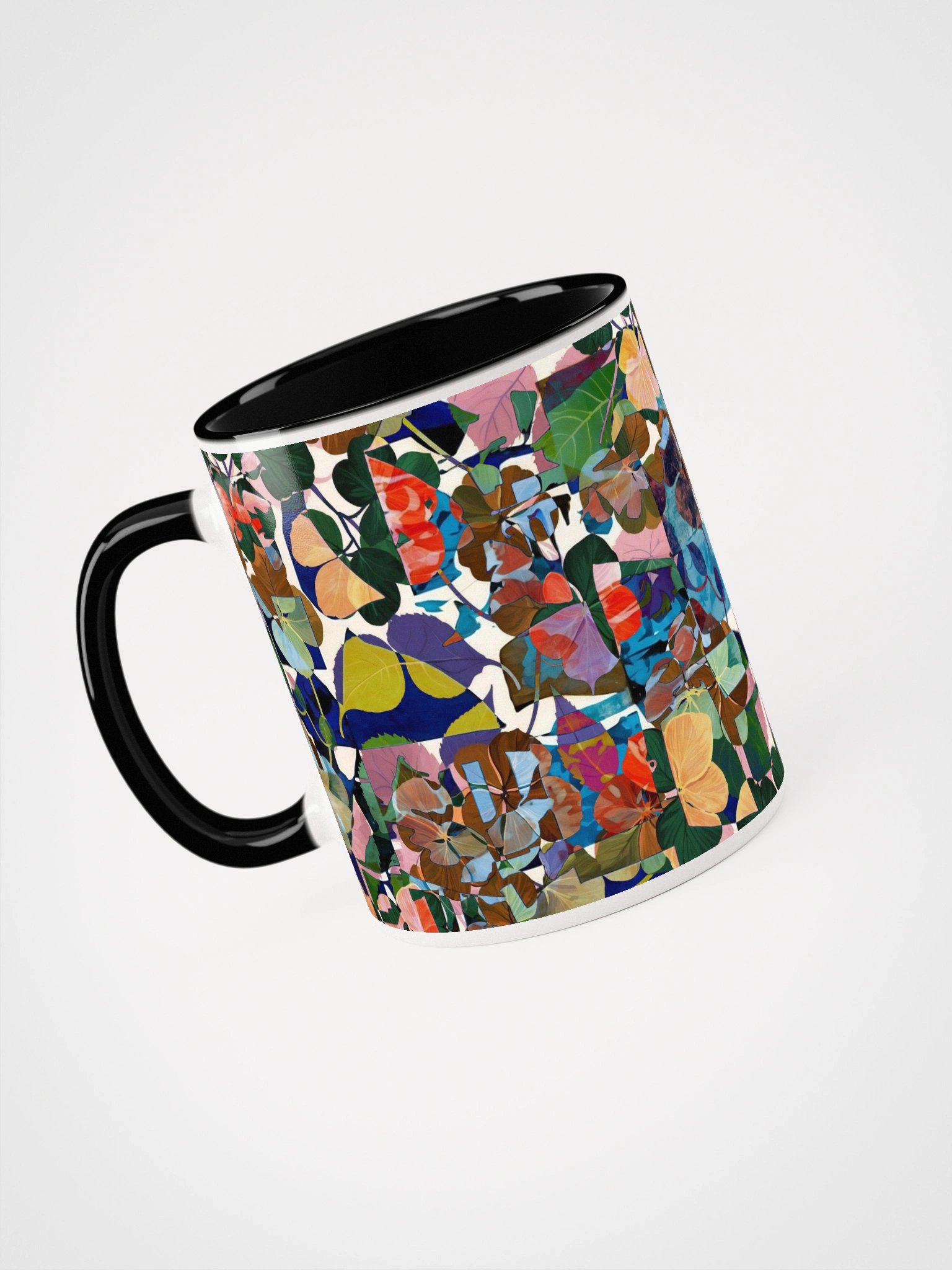 Vibrant Leaf Collage Ceramic Mug product image (39)