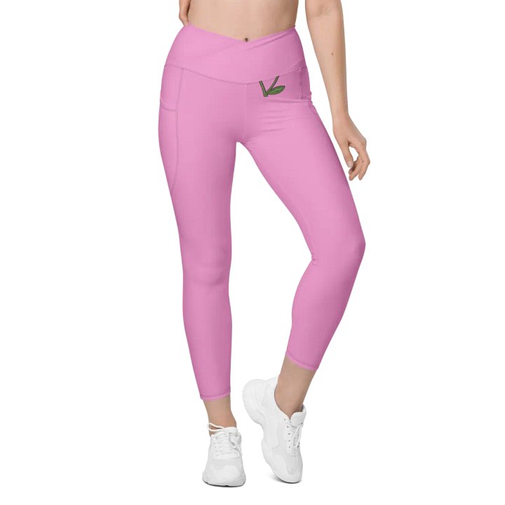 Sun-Kissed Crossover Leggings with Pockets product image (1)