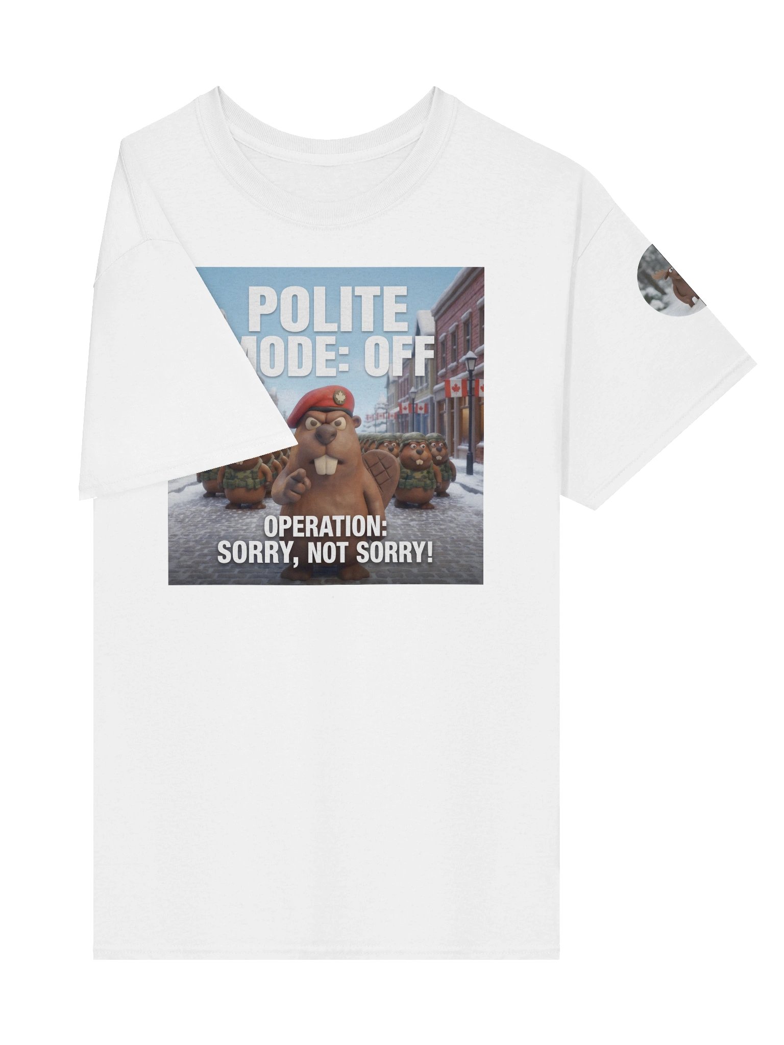 Polite Mode: Off | Command Center Heavyweight Tee (White) product image (4)