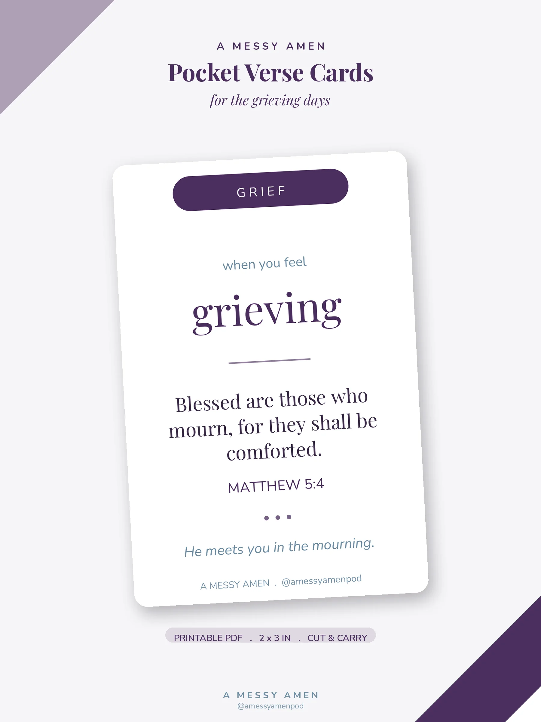 Pocket Verse Cards — For the Hard Days - Printable PDF product image (5)