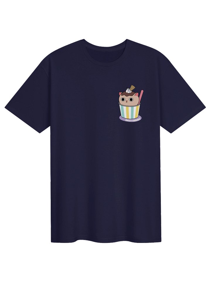 Sweet Trouble ( Ice Cream Cat - Left Chest and Back Prints) - Unisex Adult Super Soft Lightweight T-shirt product image (14)
