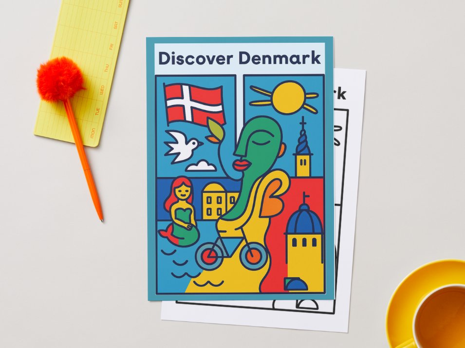 Free “Discover Denmark” Poster (1) – Scandinavian Wall Art Printable (A4 & US Letter PDF) product image (3)