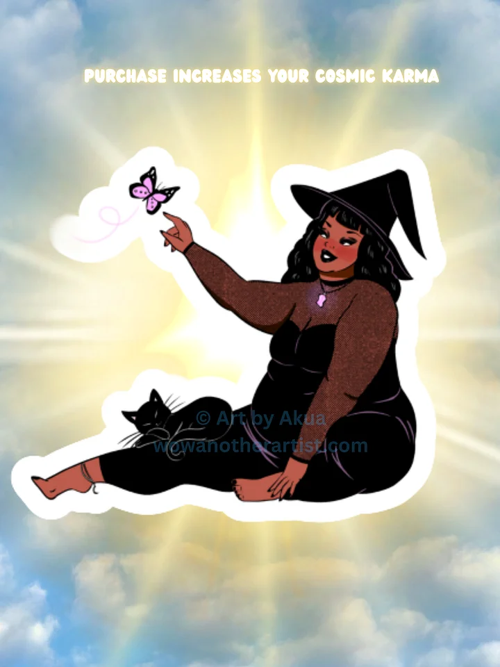 4"x4" inch Self Spring witch 2026 Die-Cut Sticker product image (1)