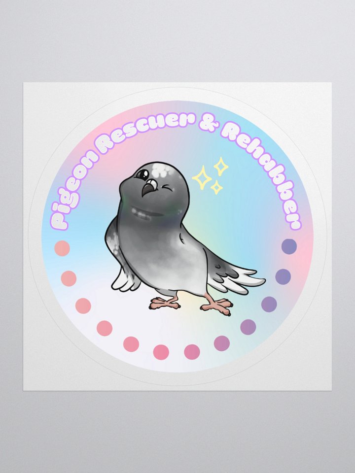 Kawaii Pigeon Rescuer & Rehabber Kiss-Cut Sticker product image (2)