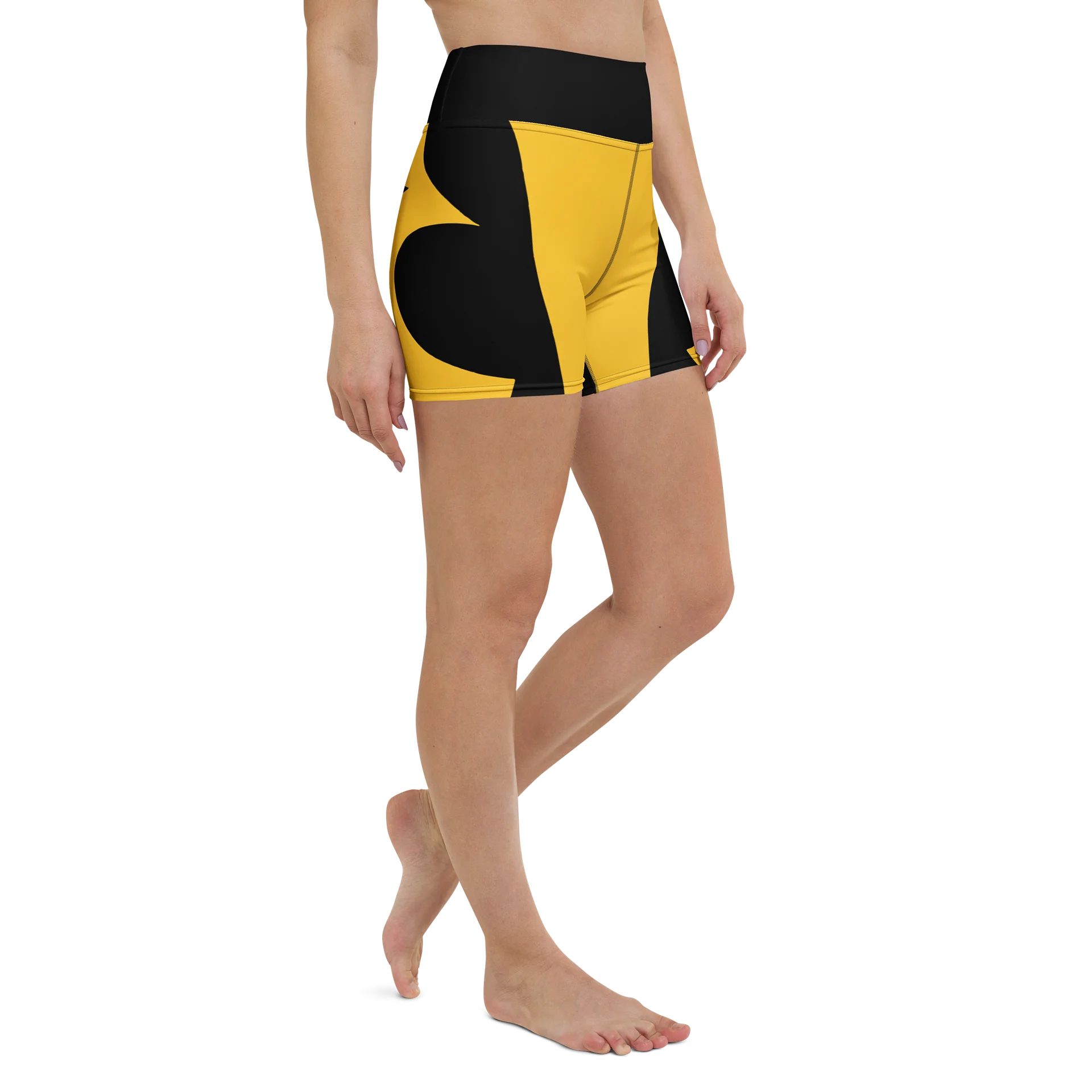 HB Script Yoga Shorts Gold product image (1)