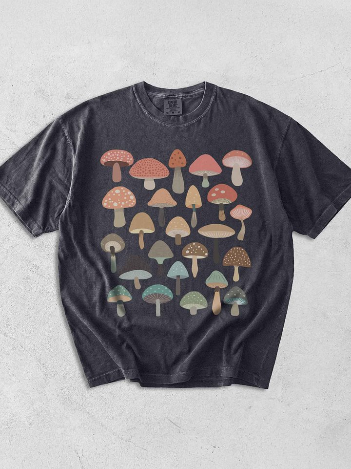 Retro Mushroom Shirt – Colorful Vintage Mushroom Illustration Graphic Tee product image (1)