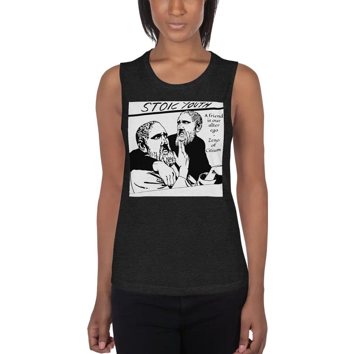 Stoic Youth Zeno of Citium quote Bella+Canvas Women's Flowy Muscle Tank product image (1)
