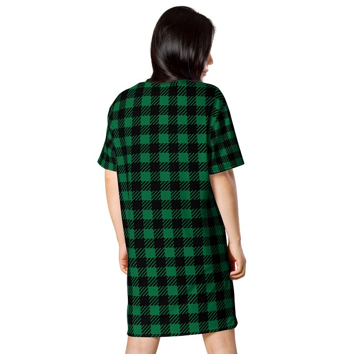 Chic Checkered Vibes T-Shirt Dress product image (2)