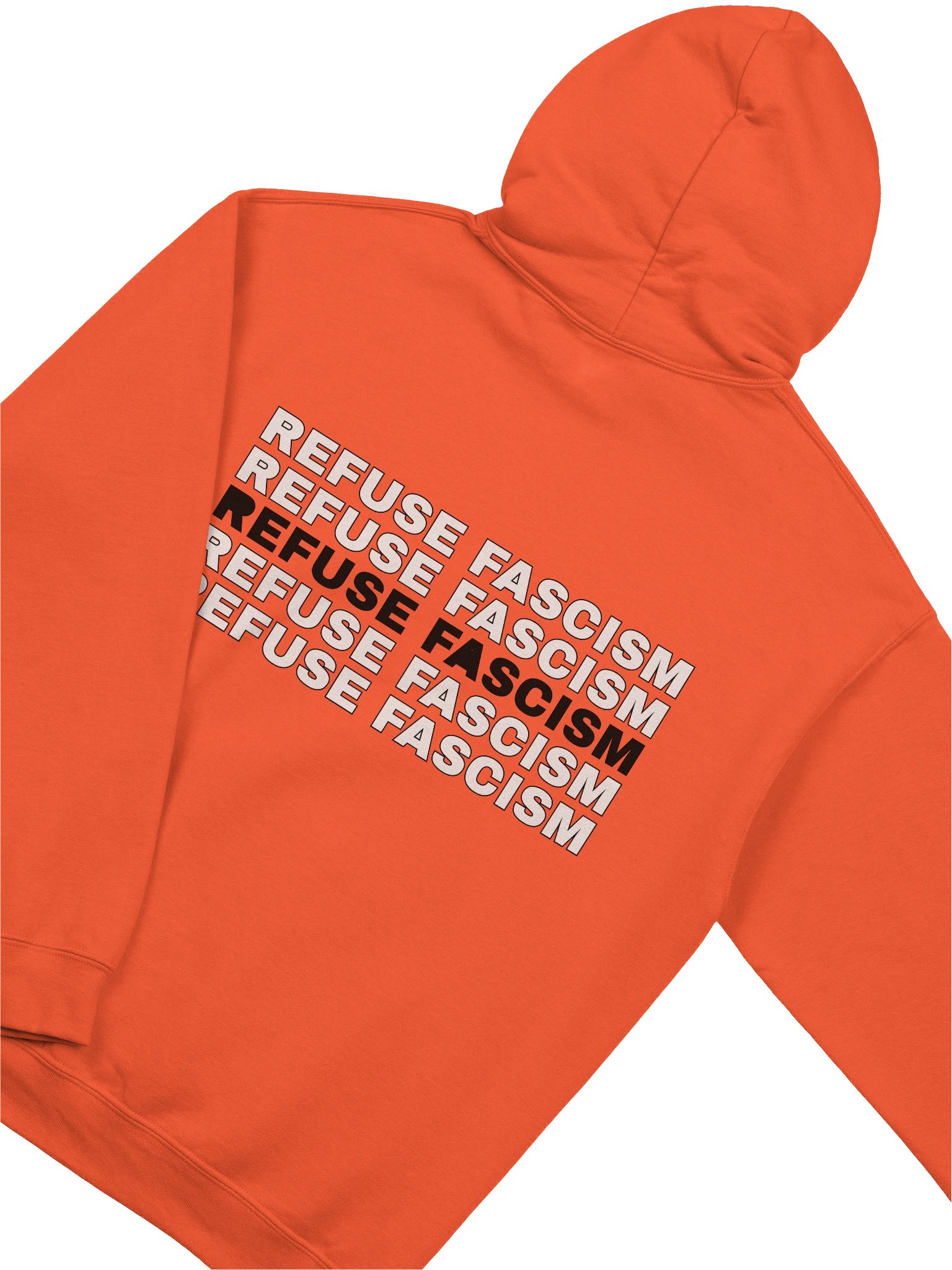 Orange Refuse Fascism Hoodie! product image (4)