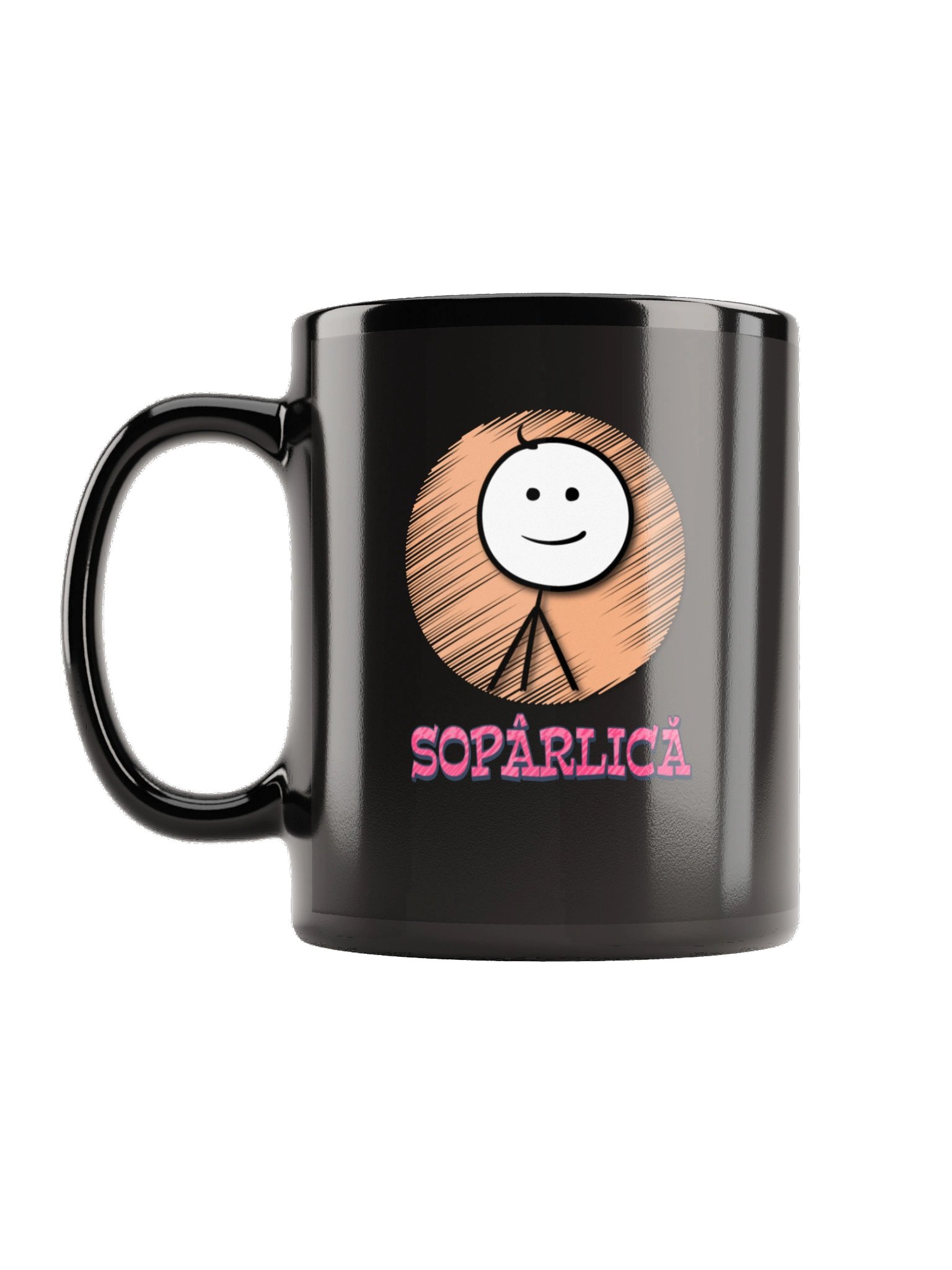 Cană Negru Lucios Oficială ȘOPÂRLICĂ – Amintiri Din Copilărie product image (1)