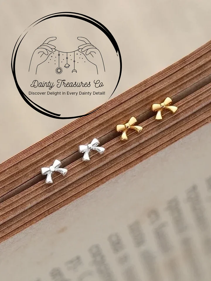 Dainty Bow Stud Earrings product image (2)