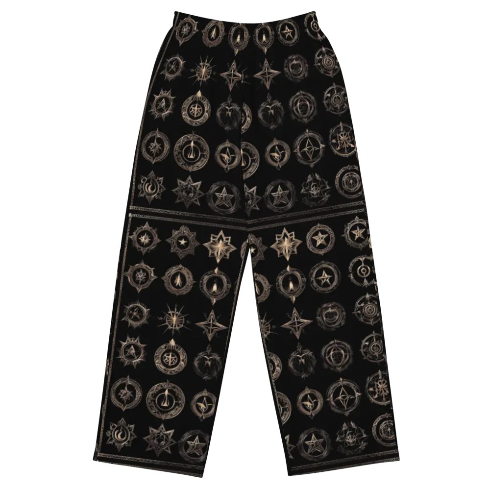 Black & Gold Symbology Lounge Pants product image (2)