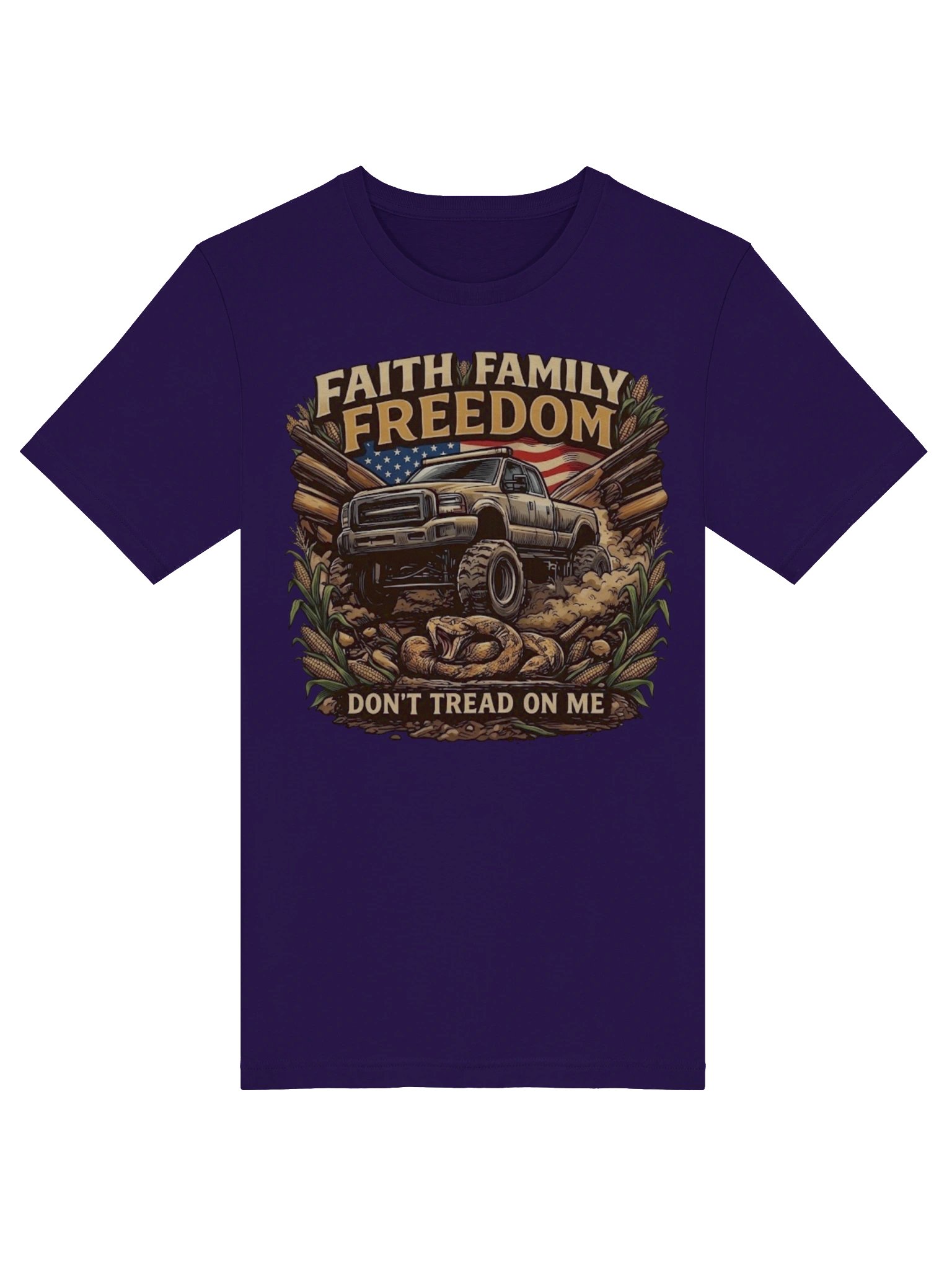 Faith Family Freedom — 4x4 Patriotic Truck Tee product image (53)