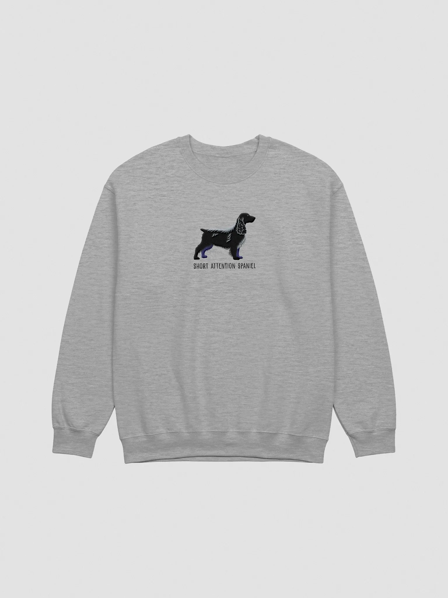 Short Attention Spaniel Sweatshirt (Embroidered) of a Field Spaniel(Black) product image (3)