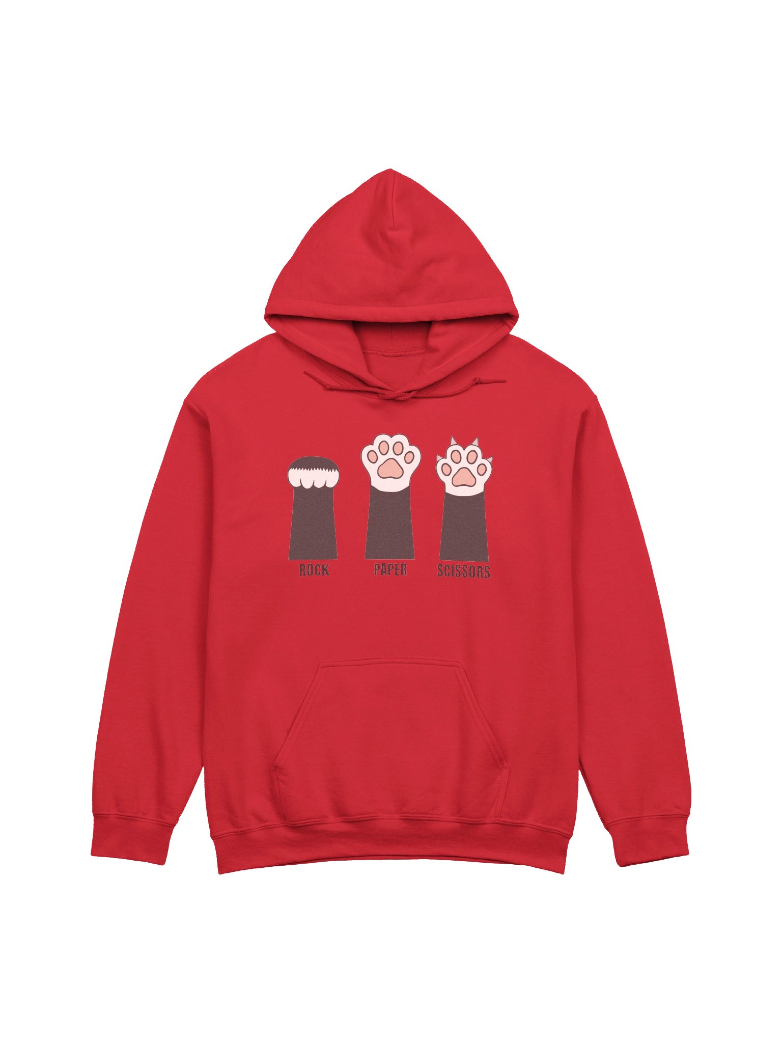 Rock Paper Scissors Cat Paw Meme Graphic Hoodie product image (1)