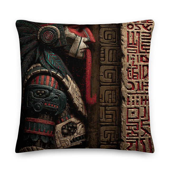 Codex Guardian I — Ancient Transmission Warrior Cushion Cover 22x22 product image (2)