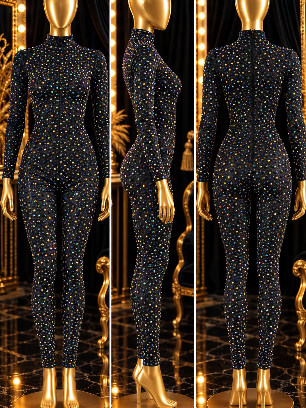 AB Rainbow Black Bodysuit product image (4)