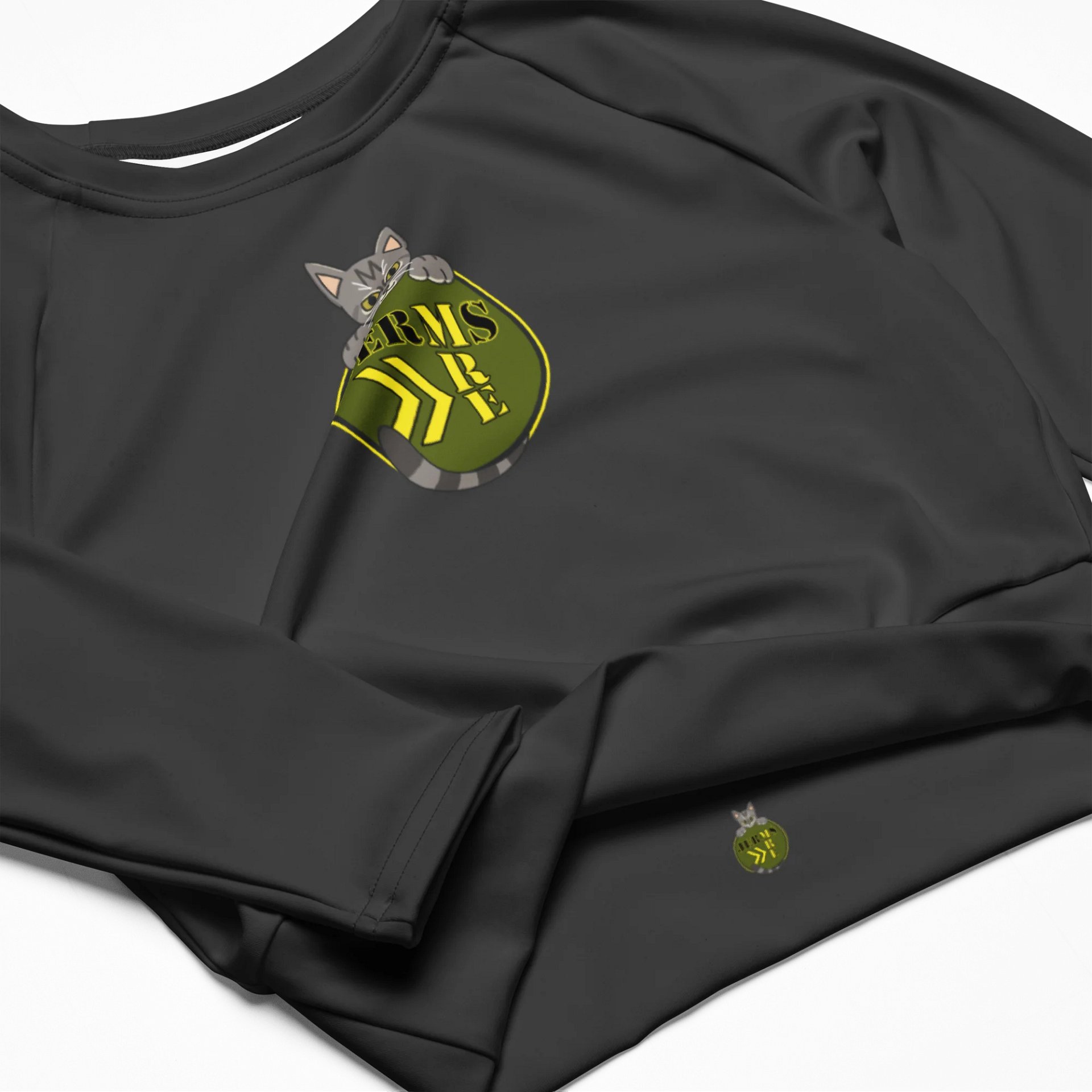 JermsMRE Ration Kitty Long Sleeve Crop Top product image (4)