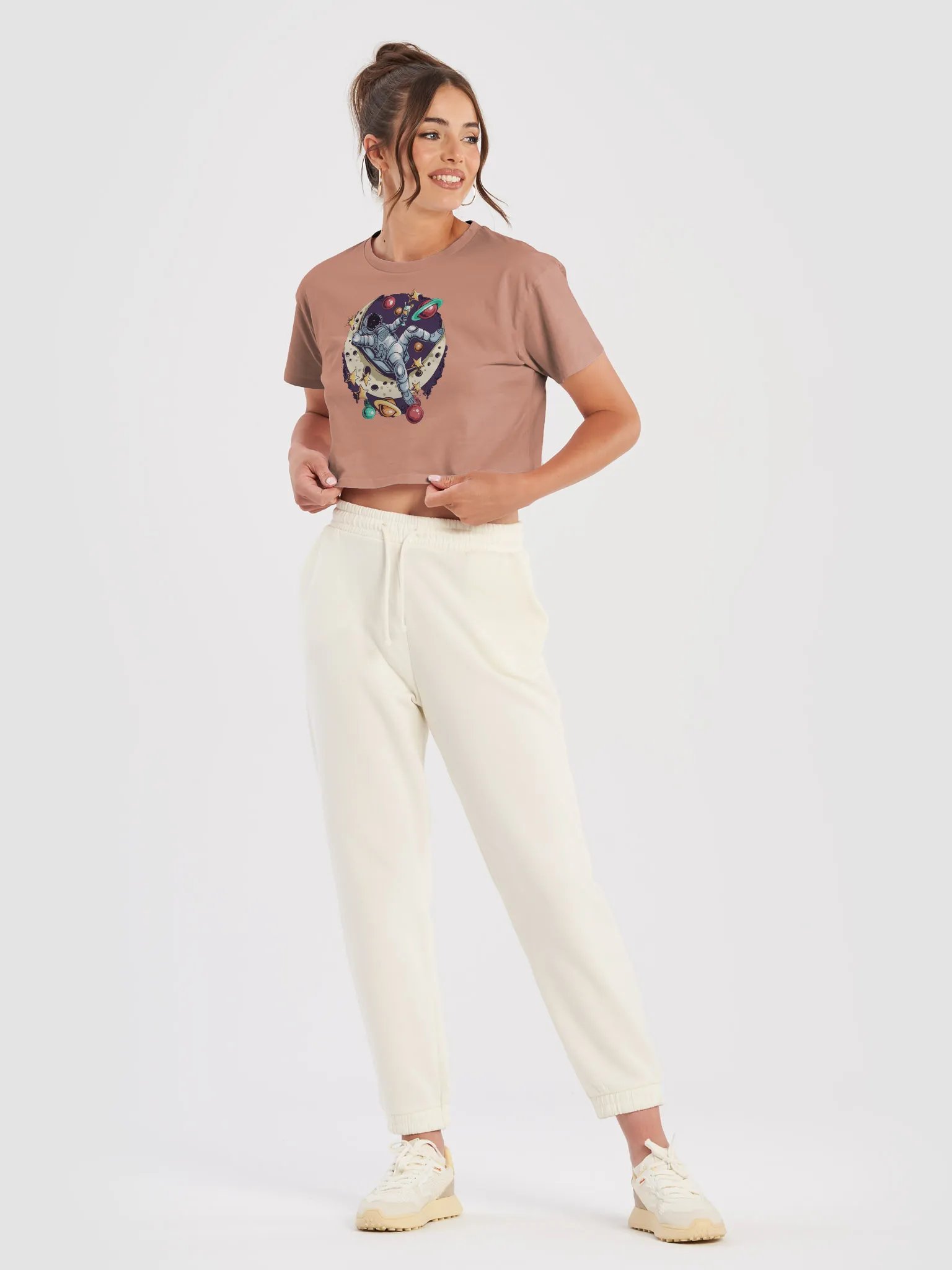 Cosmic Cocktail Women’s Crop Top – Sip in Style, Shine Like the Stars product image (5)