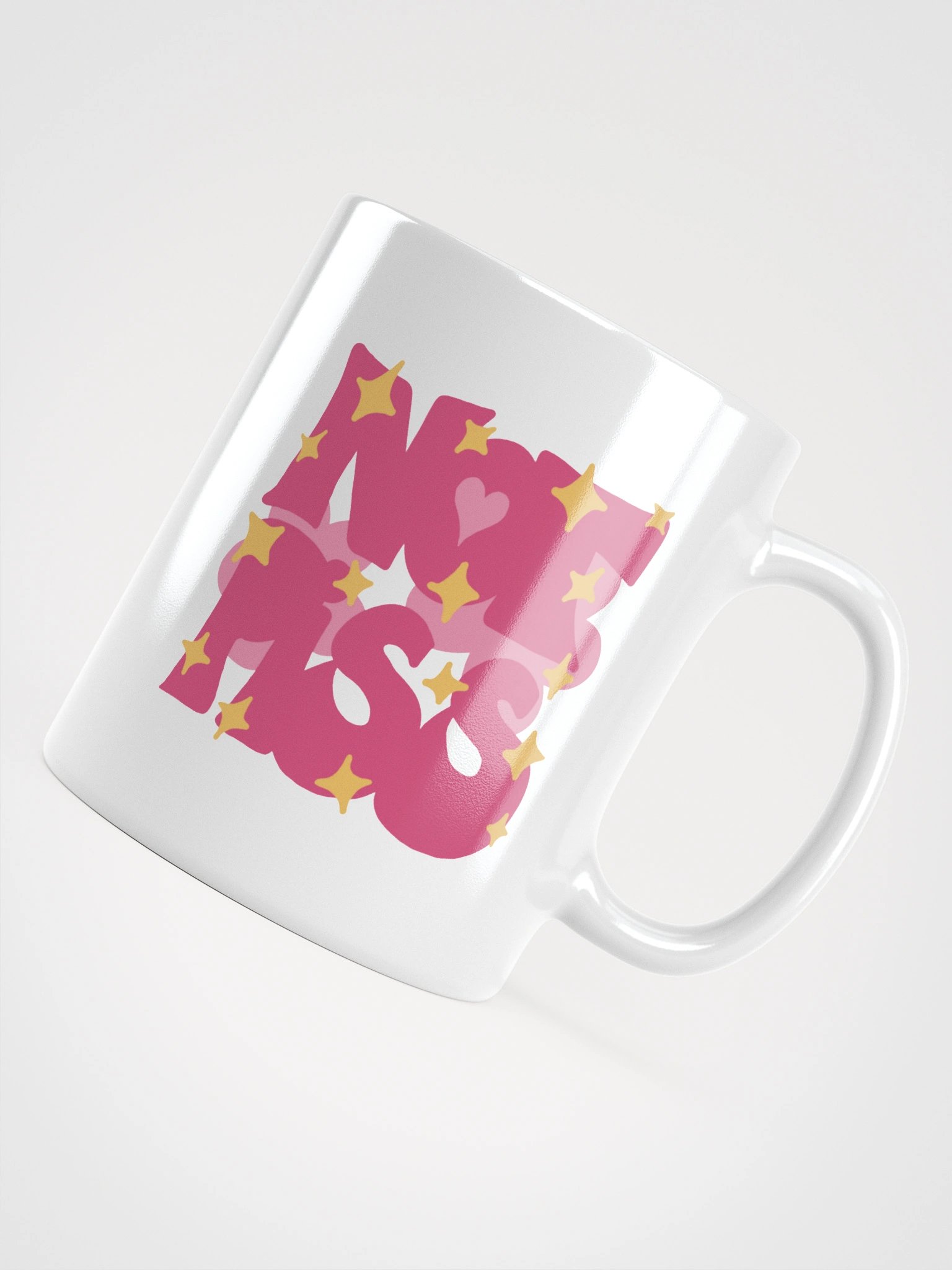 super normal cute pink design on a mug product image (4)