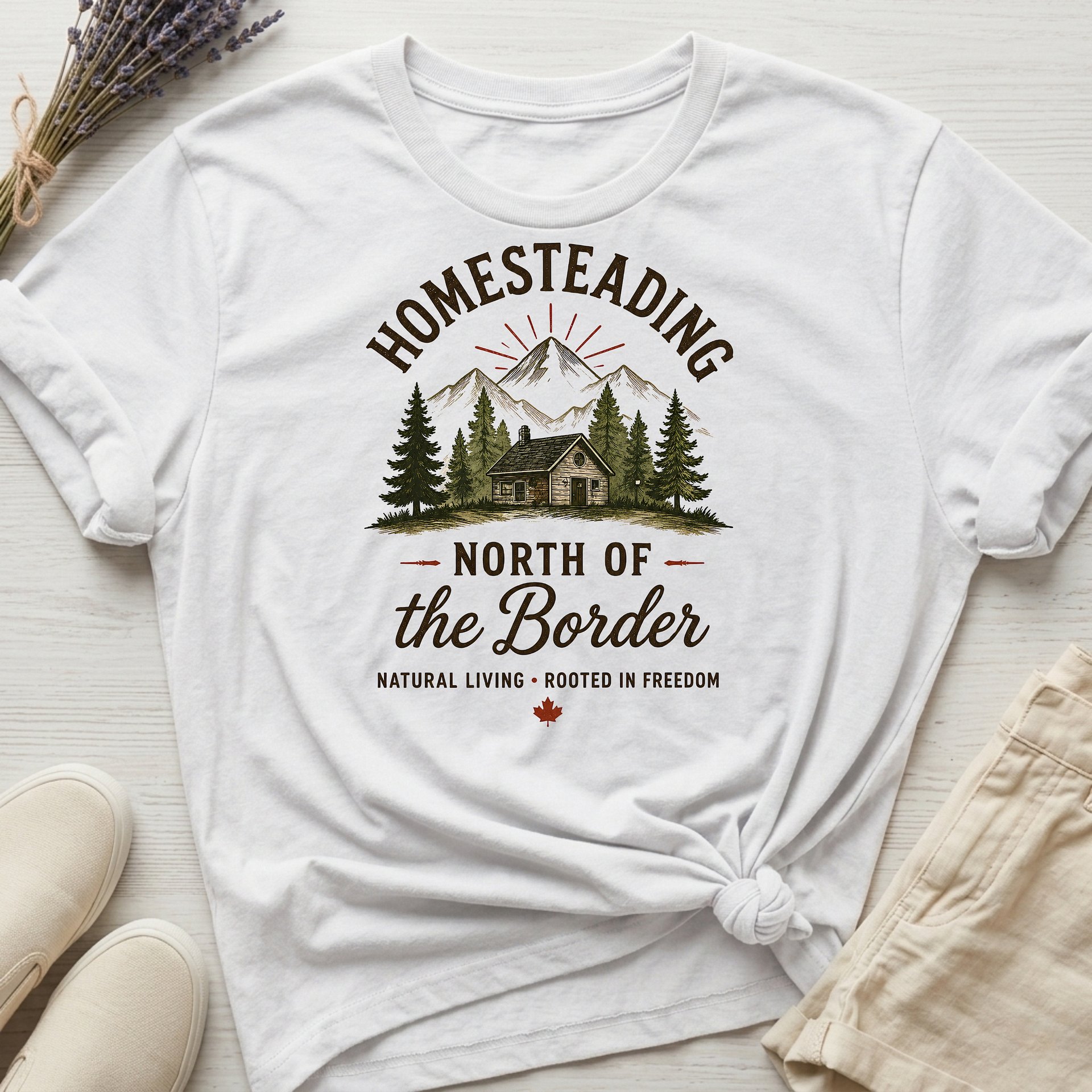 Canada Day: "Homesteading North Of The Border" Organic T-Shirt product image (1)