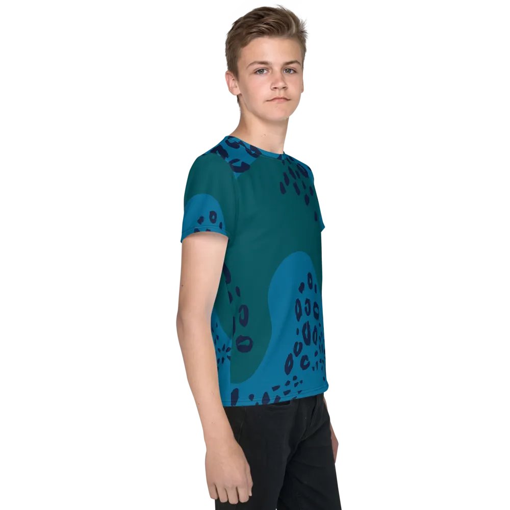 Dynamic Teal Youth T-Shirt product image (4)