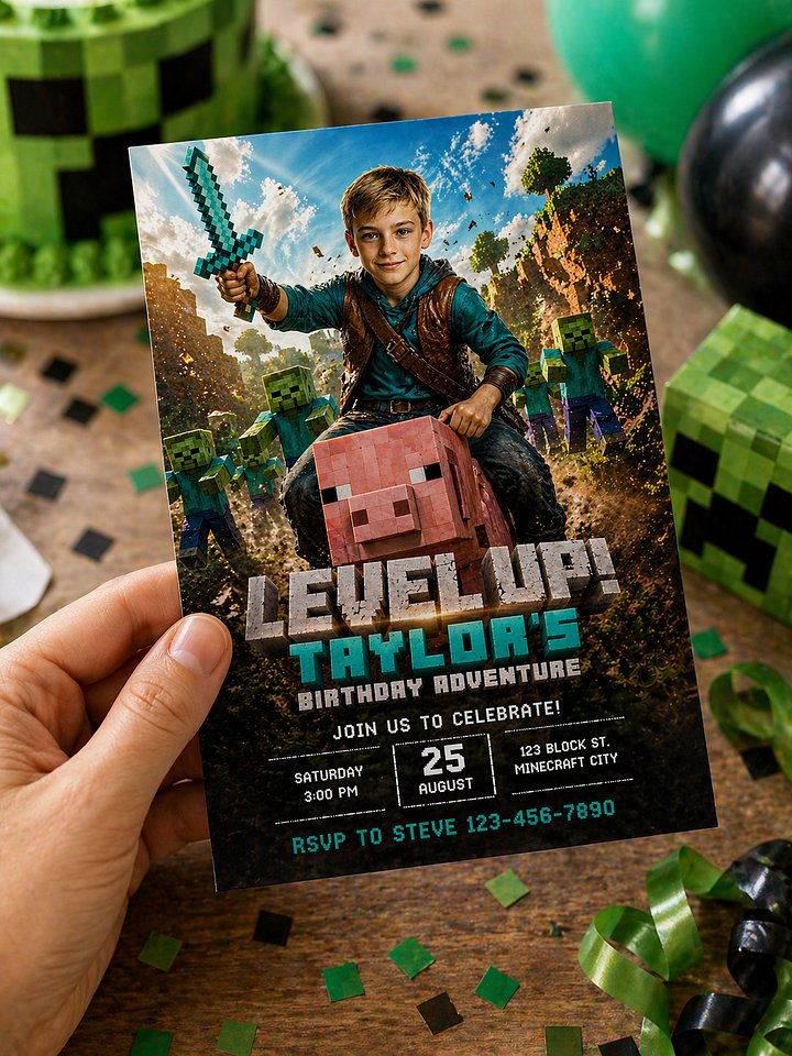 Custom Minecraft Birthday Poster product image (2)