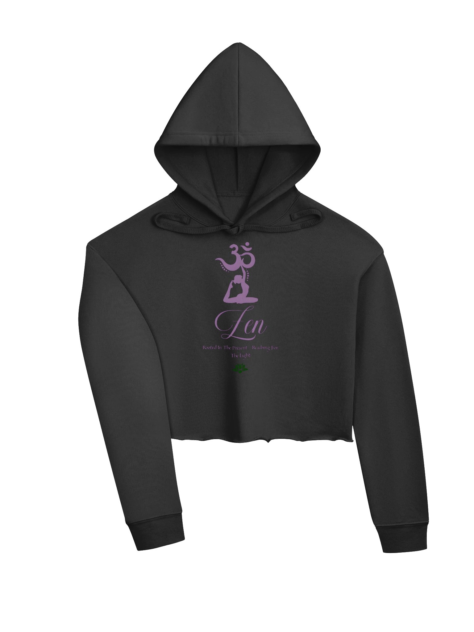 Zen Om Meditation Crop Hoodie product image (3)