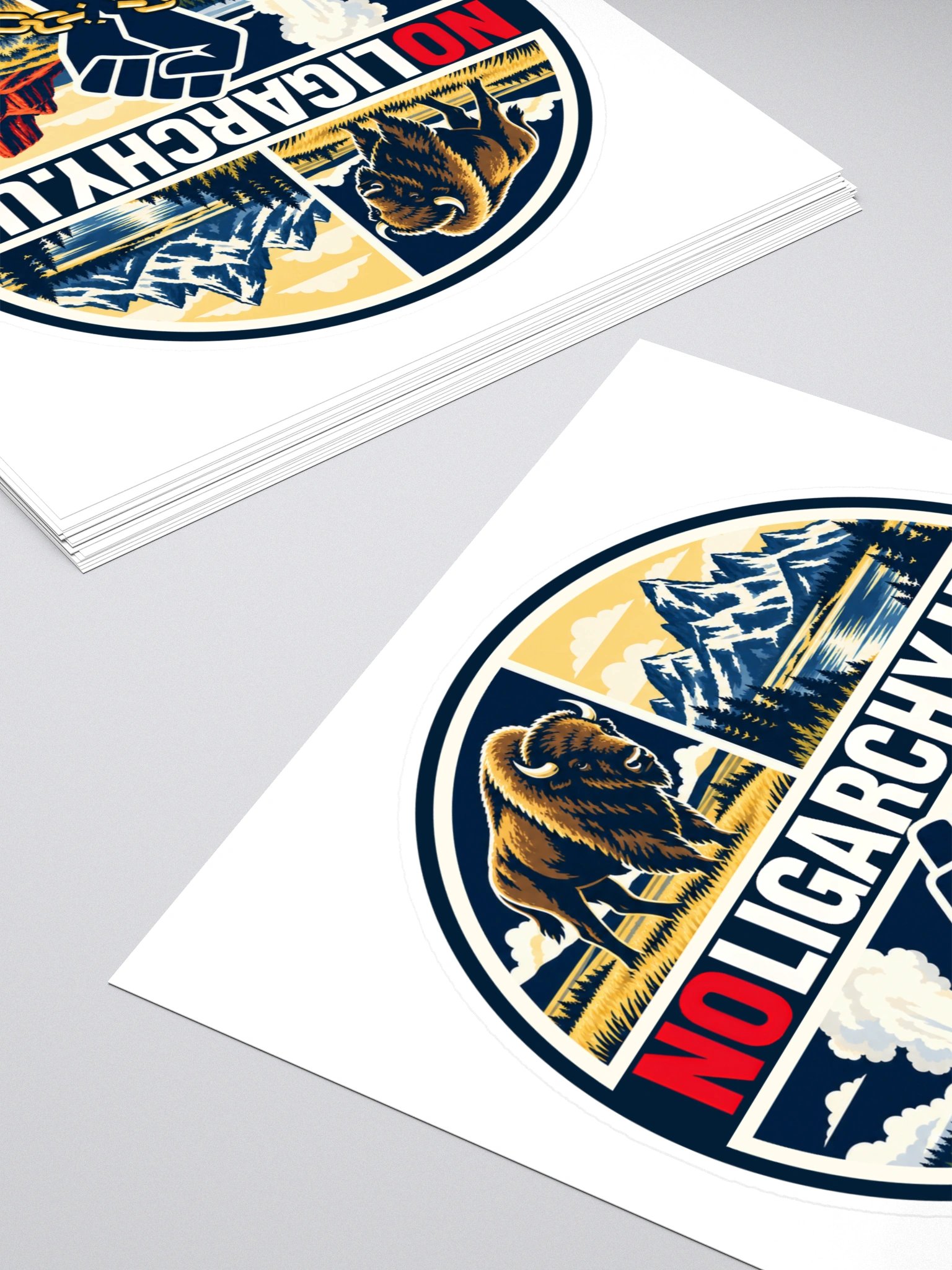 Wyoming NOLIGARCHY.US sticker product image (4)