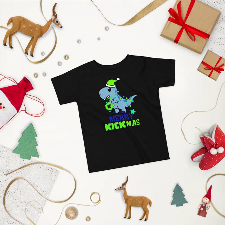 Merry Kickmas Toddler Tee product image (2)