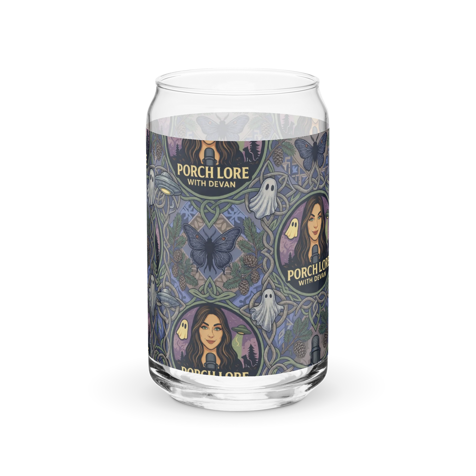 PORCH LORE DEVAN PERIWINKLE MOTH CAN-SHAPED GLASS product image (3)