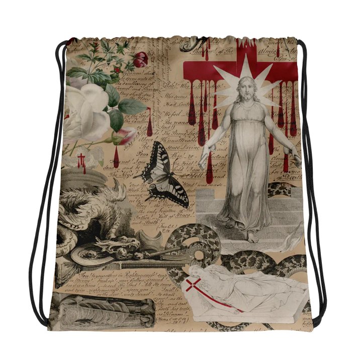 Amy's Book All-Over Drawstring Bag product image (1)