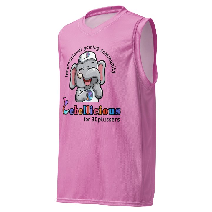 Basketball Jersey Laughing Rebelphant Pink product image (1)