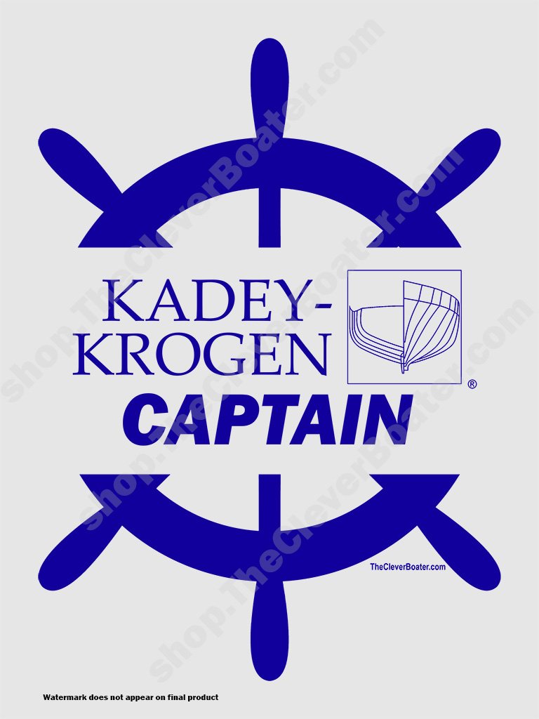 Kadey-Krogen Captain - T-Shirt - Light Shirt w/Blue Logo product image (2)