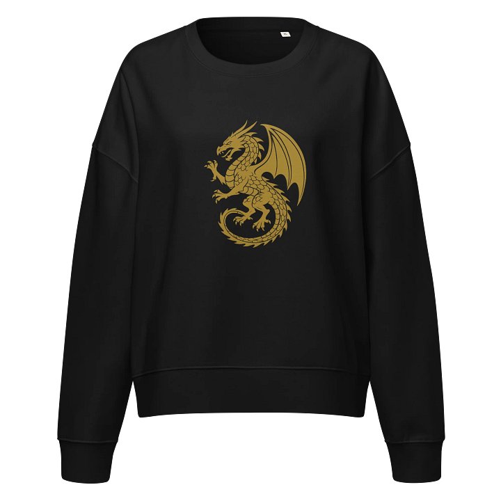 🟡 100% Organic Cotton - Gold Dragon – Royal Flame Sigil Sweater product image (1)