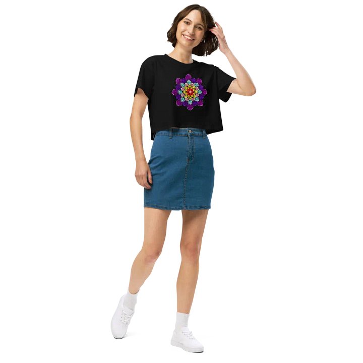 Colorful Dot Mandala Women's Crop Top product image (2)