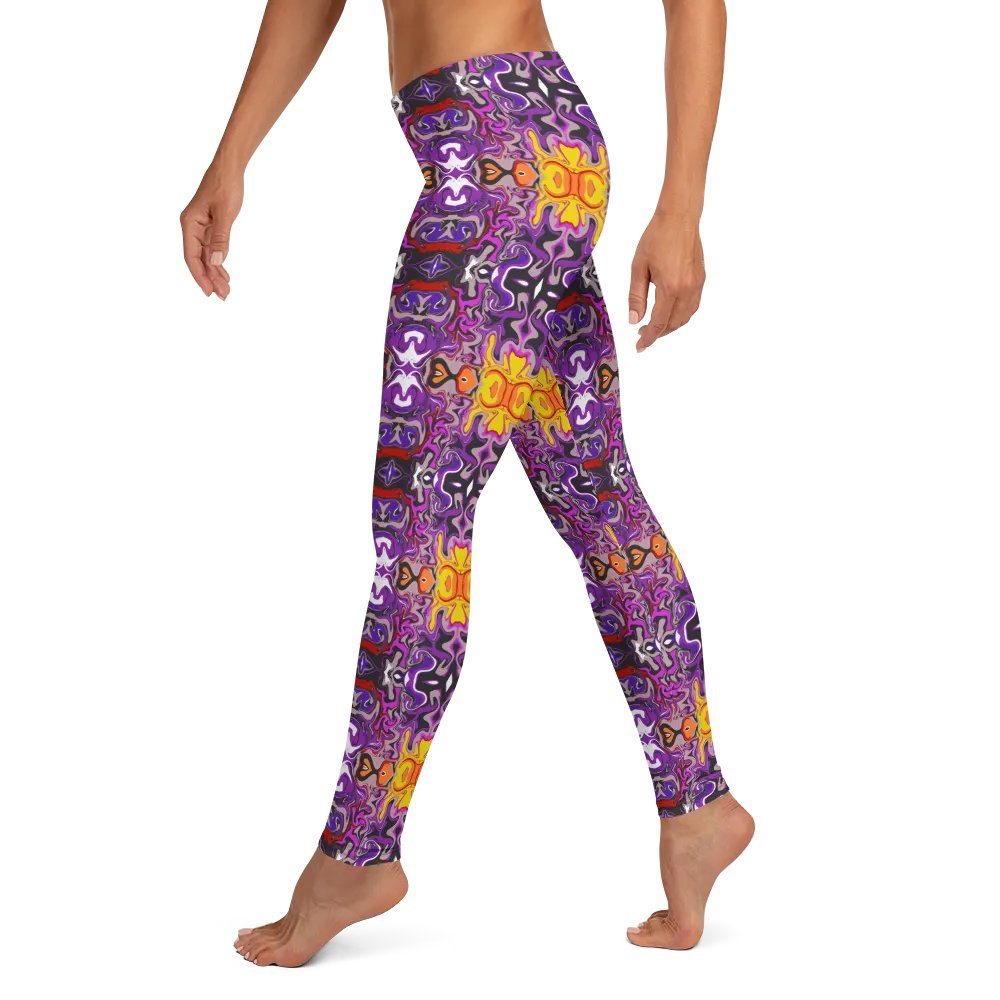 Purple African Inspired Symmetry Design Leggings product image (11)