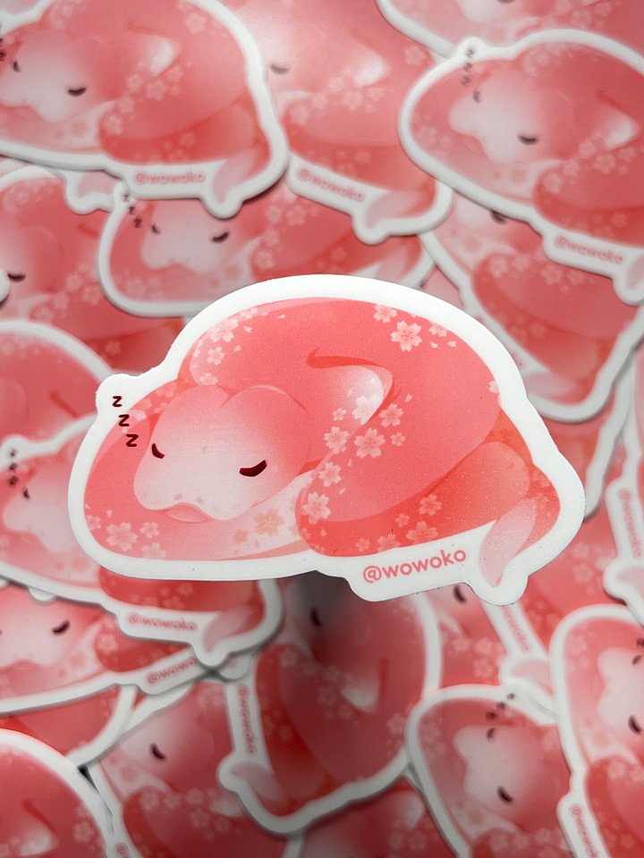 Sleepy Zodiac Animal - Snake - Sticker product image (1)